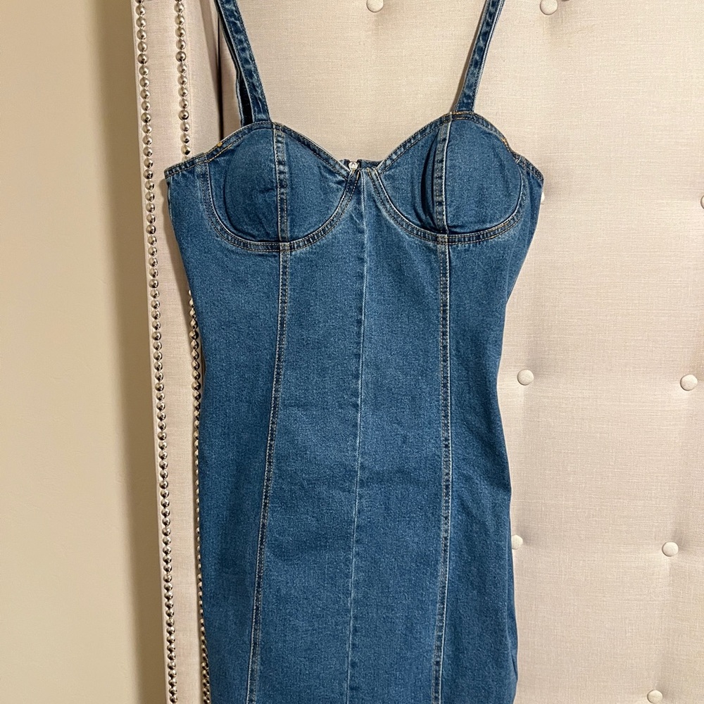 Steve Madden Blue Denim Zip-Up